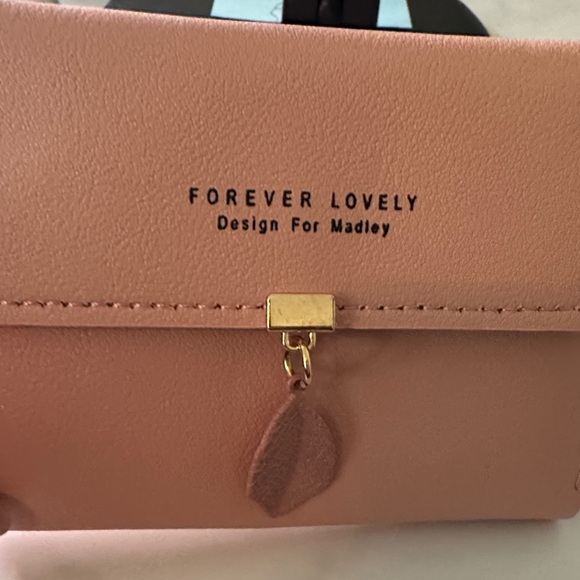 Pink Wallet with Pom Pom Keychain All Inclusive NWOT - Picture 3 of 5